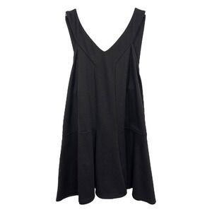 Torrid Plus‎ Size 3X Tank Top Solid Black V Neck Sleeveless A Line Peplum 128